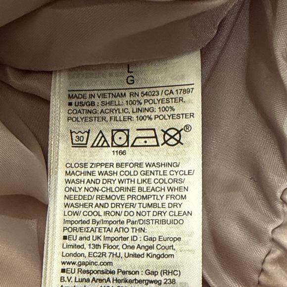 GAP Quail Relaxed Short Puffer Jacket/NWT/L - Picture 10 of 13